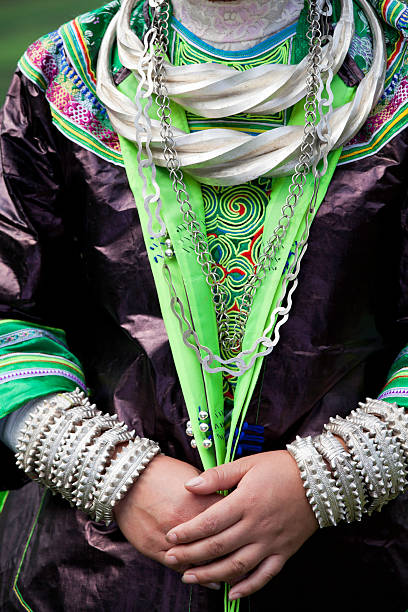 istock Miao Girl's Hands With Silver Bracelets 155128208