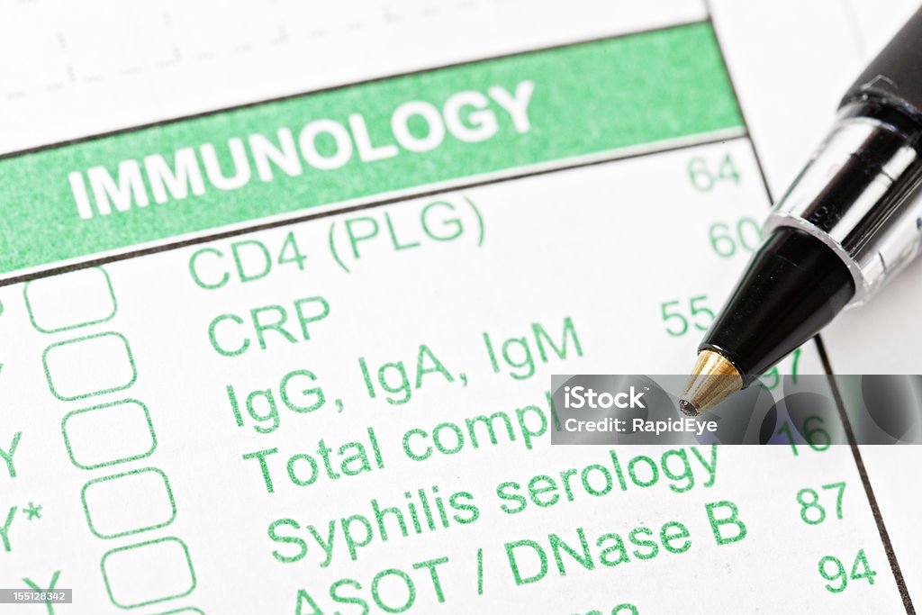 Форма для ручки на иммунологические анализы крови - Стоковые фото Бледная трепонема роялти-фри