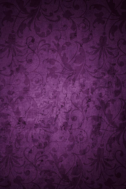 viktorianischen hintergrund lila - floral pattern dirty pattern grunge stock-fotos und bilder