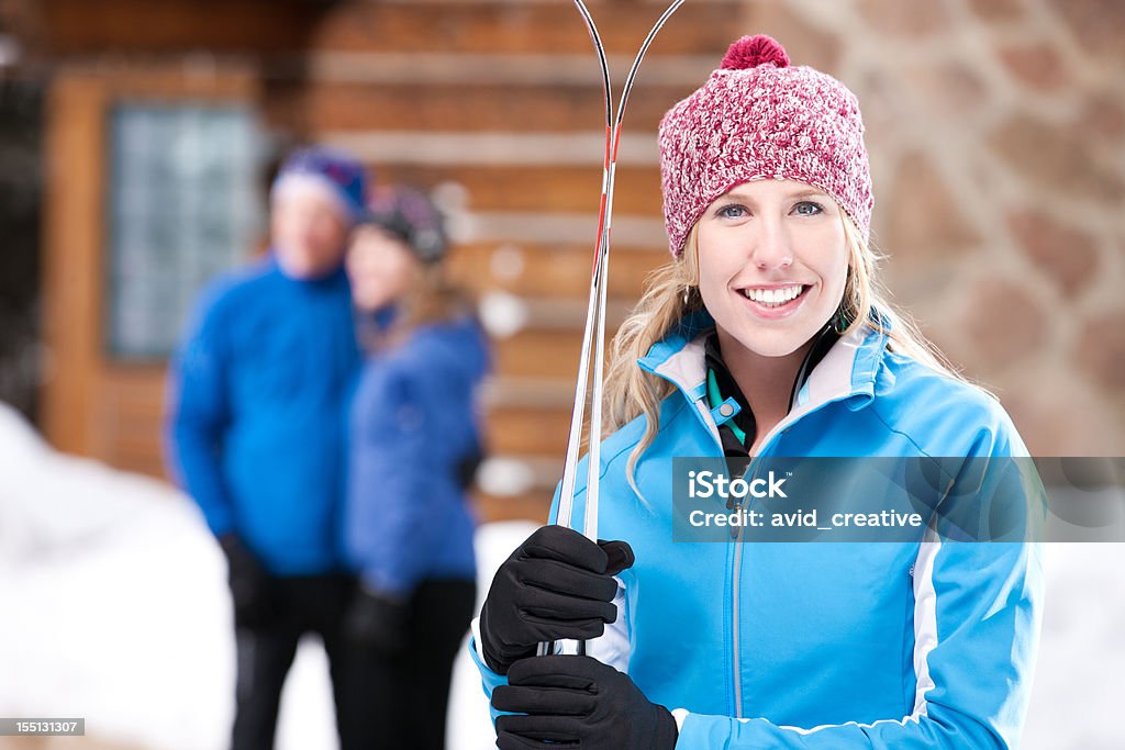 Menina Cute Nordic esquiador - Royalty-free 20-24 Anos Foto de stock
