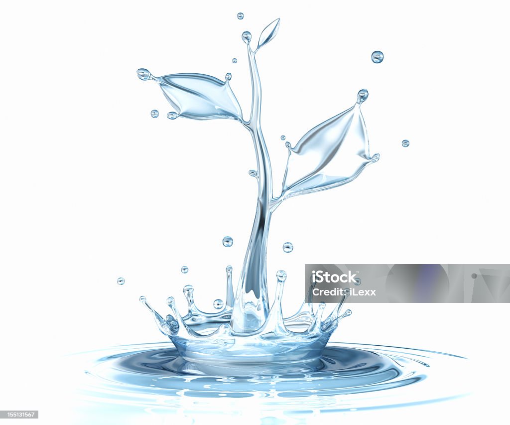Acqua splash in forma di divisione - Foto stock royalty-free di Acqua