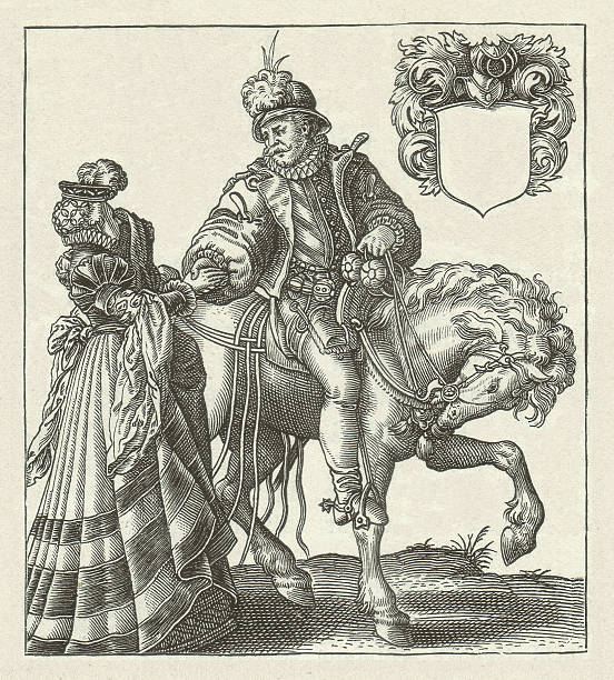 istock Soldiers farewell in 1600, by Theodor de Bry, published 1881 155131679