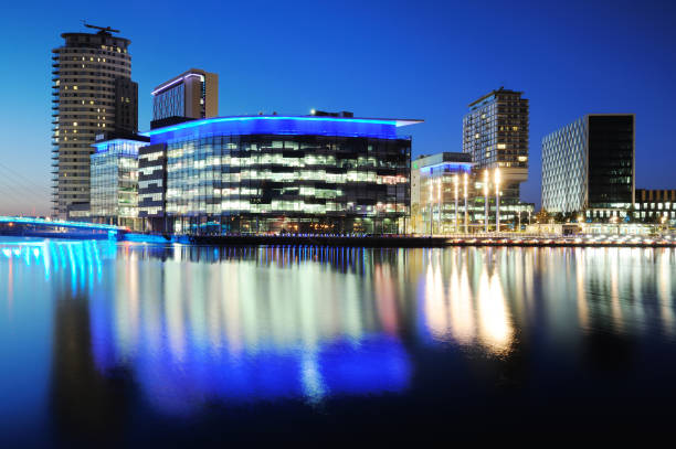 istock MediaCity UK, Salford Quays Twilight 155131826