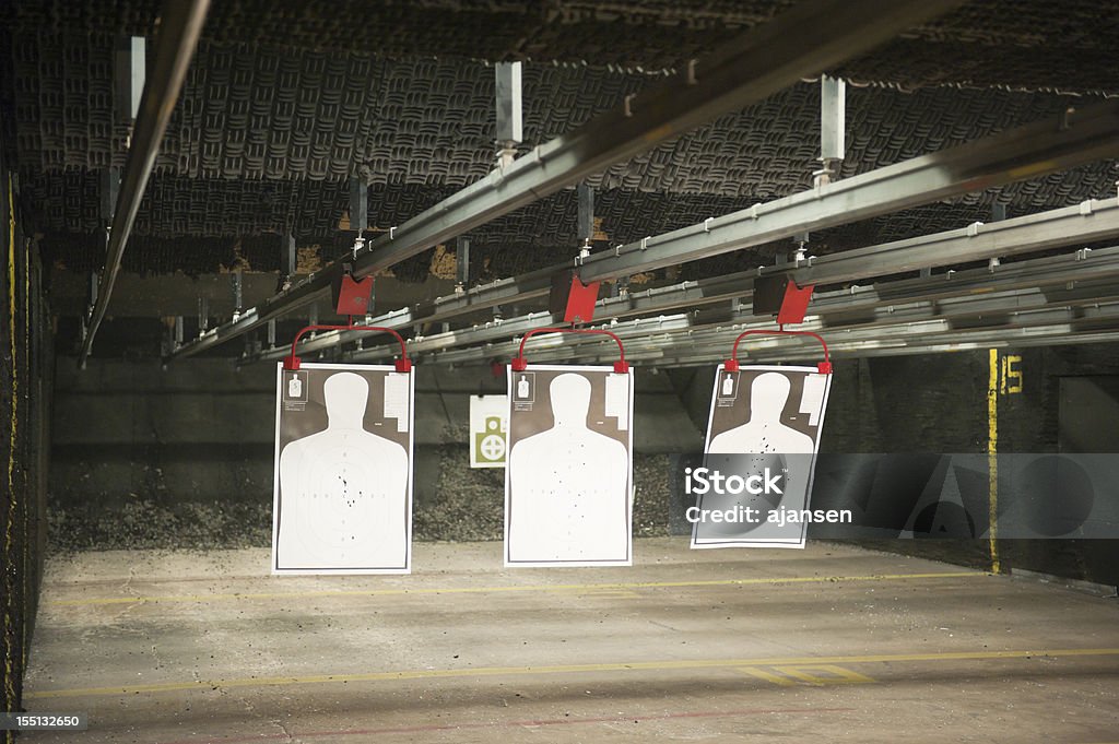 indoor shooting range  Target Shooting Stock Photo