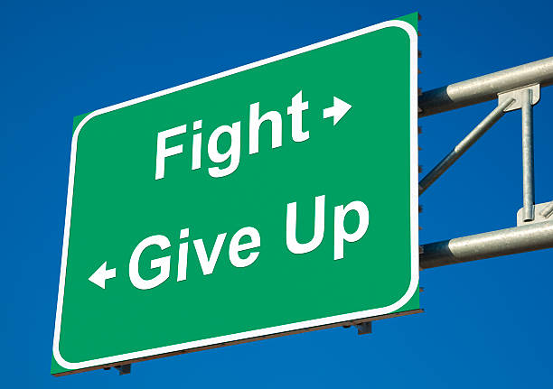 istock Fight or Give Up Highway Sign 155132676