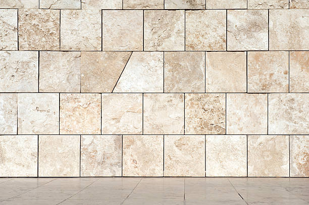 pared y el piso de mármol. - cornerstone white stone textured fotografías e imágenes de stock