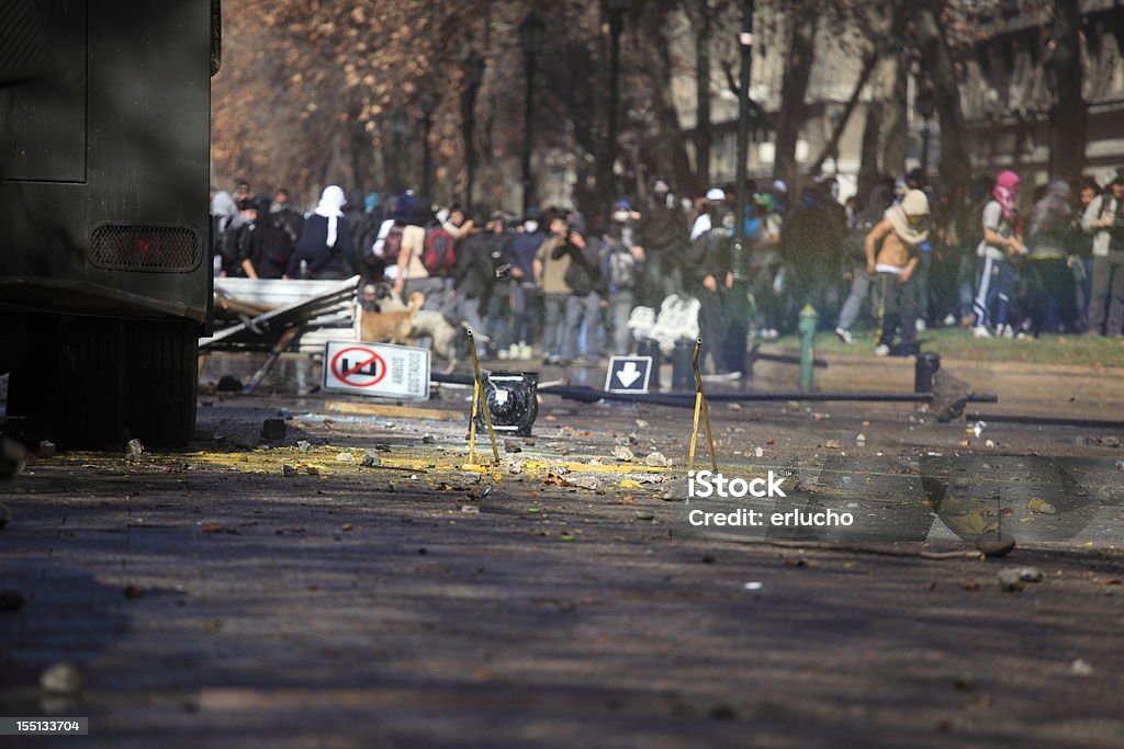 Disturbios en Santiago - Foto de stock de Disturbios libre de derechos