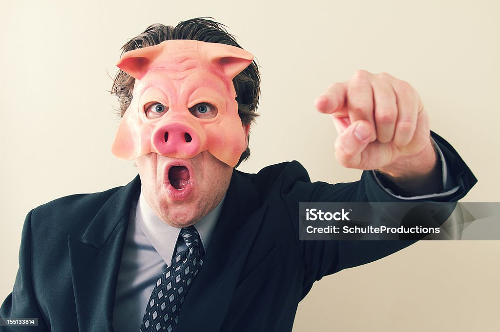 Business Mann Schwein Chef - Lizenzfrei Geschäftsmann Stock-Foto