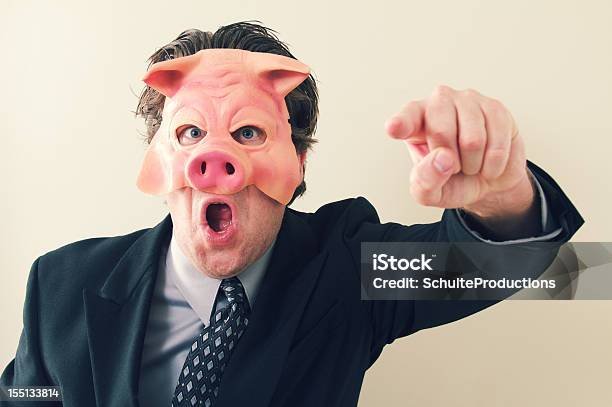 Business Mann Schwein Chef Stockfoto und mehr Bilder von Geschäftsmann - Geschäftsmann, Grausam, Bizarr