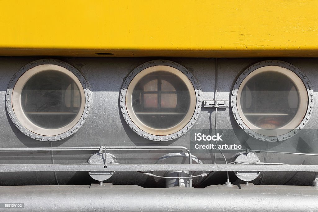 yelow tourist submarine porthole  Submarine Stock Photo