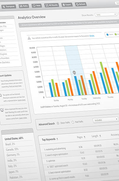 架空のウェブサイトの分析 - performance chart optimization boost ストックフォトと画像