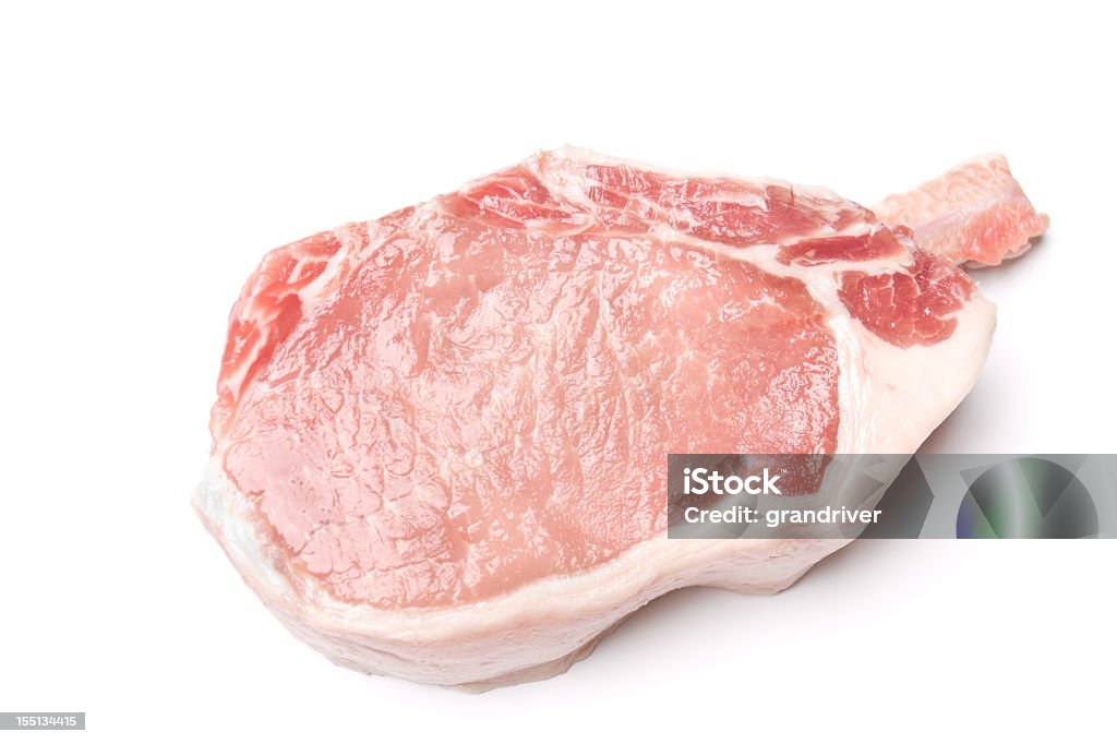 Raw Costeletas de porco - Foto de stock de Bife royalty-free