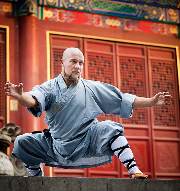 shaolin monaco - shaolin warrior monk foto e immagini stock