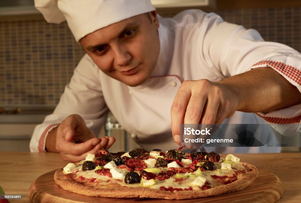 Chef faire Pizza - Photo de Fabriquer libre de droits