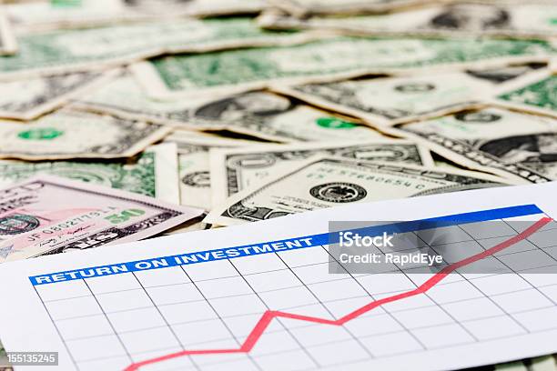 Optimista Crescendo Retorno Sobre O Investimentográfico Em Dólares Americanos - Fotografias de stock e mais imagens de Chegada