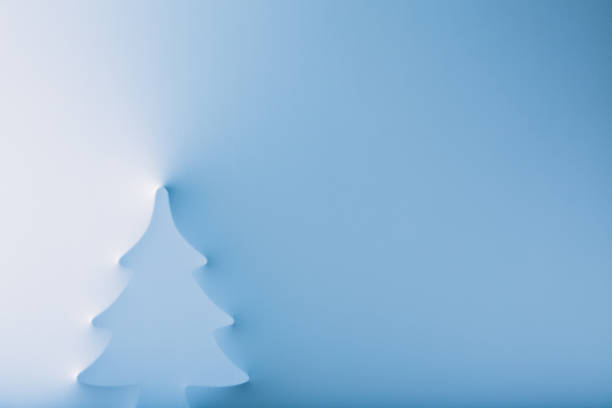 istock Christmas card with popping out tree 155135369