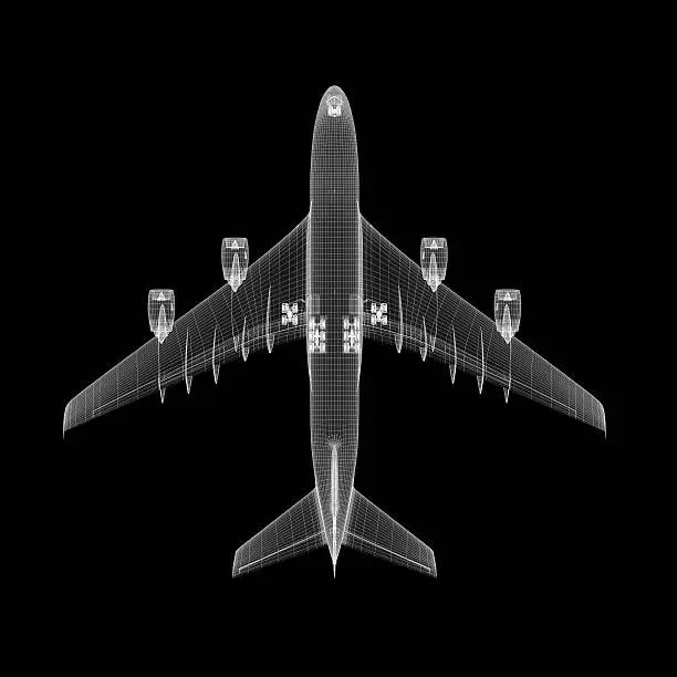Photo of Airplane Wireframe