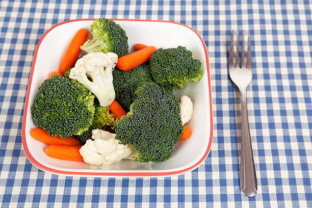 istock Broccoli, Cauliflower, and Carrots in Bowl 155136050