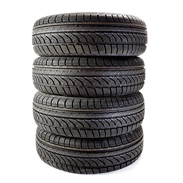 istock Brand new winter tires 155136176