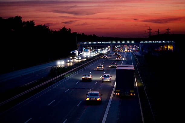 istock German autobahn at dusk, long exposure 155136547