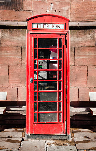 istock Red Urban English Telephone Booth 155136896