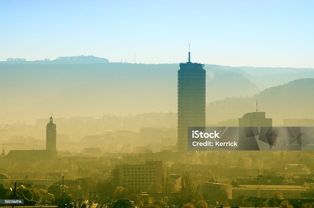 Skyline von Jena/Deutschland im dusty Morgen - Lizenzfrei Jena Stock-Foto