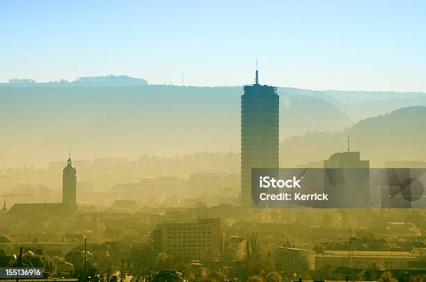 Skyline Von Jena Deutschland Im Dusty Morgen Stockfoto und mehr Bilder von Jena - Jena, Thüringen, Stadtsilhouette