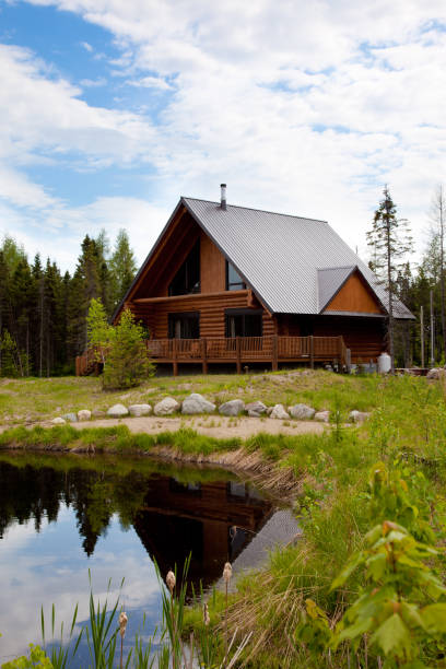 istock Wooden Cottage, Log Home, Log Cabin 155137259