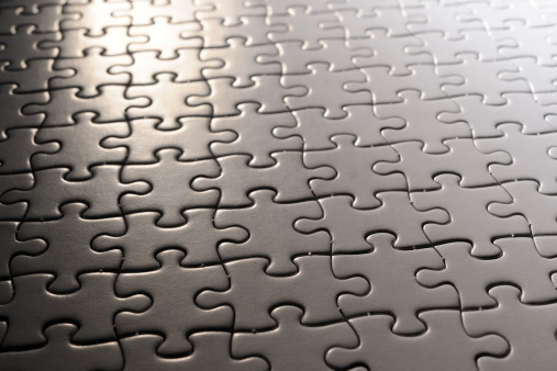 Stock image of a completed jigsaw puzzle.