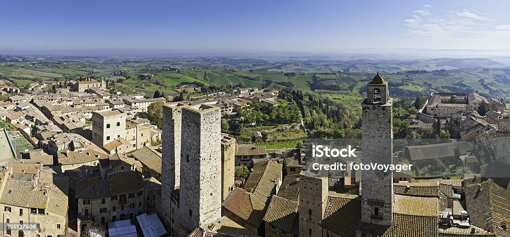 Italie, toscane Antique Tours San Gimignano panorama - Photo de San Gimignano libre de droits