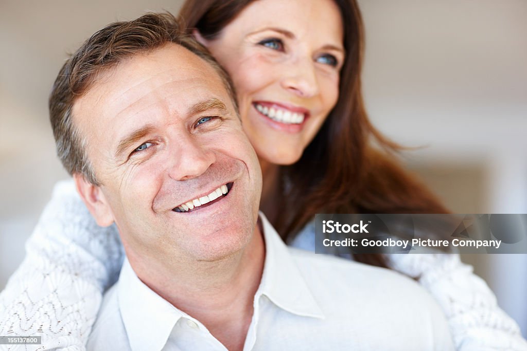 Happy mature couple Closeup of relaxed middle age couple spending time together 40-49 Years Stock Photo