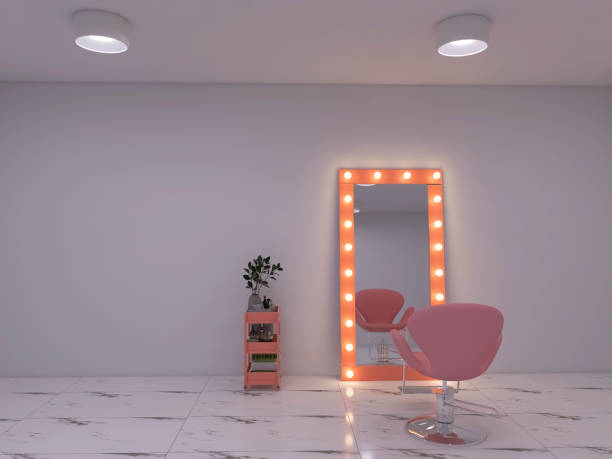 istock Beauty salon design 3d render, 3d illustration 1551380006