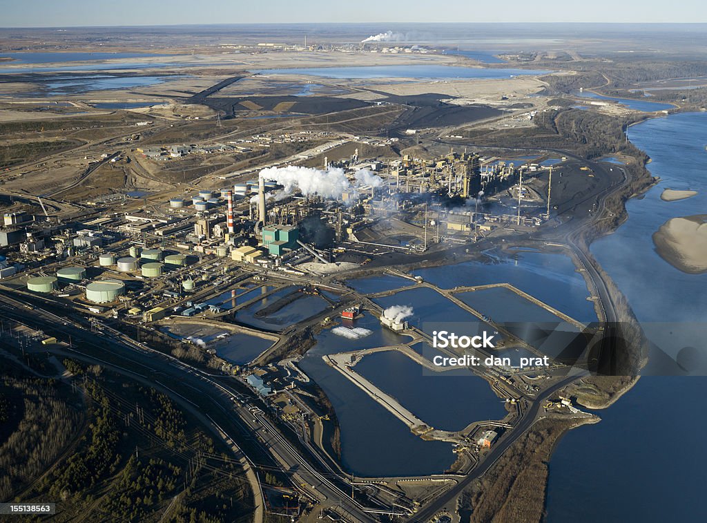 Rafineria Oilsands - Zbiór zdjęć royalty-free (Alberta)