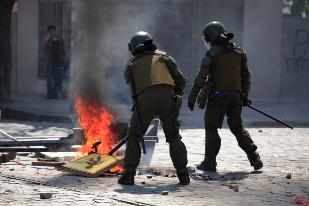 istock Two Chilean Riot Police 155138760