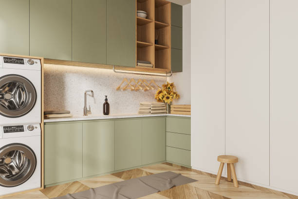 istock White and green laundry room corner 1551388028