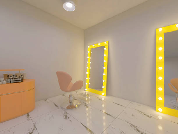 istock Beauty salon design 3d render, 3d illustration 1551389586