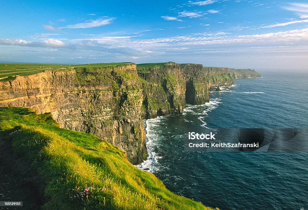 Cliffs of Moher Cliffs of Moher from overlook. Near Doolin, County Clare, Ireland. Cliffs of Moher Stock Photo