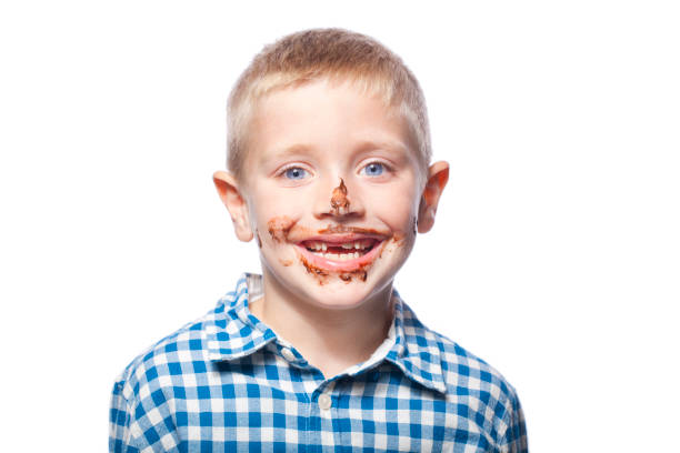 istock Portrait of a child with chocolate 155139174