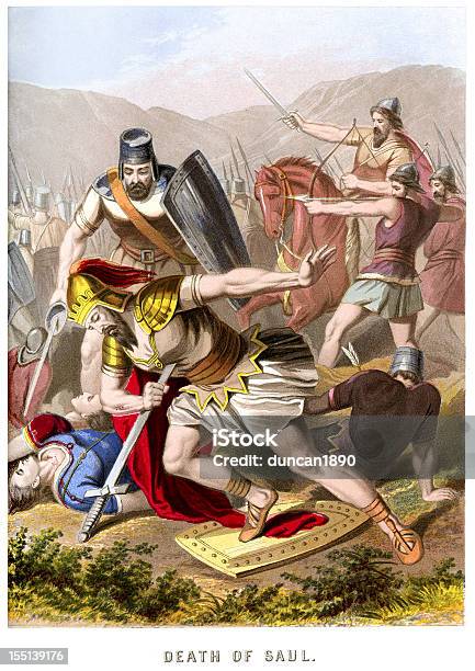 Death Of Saul Stock Illustration - Download Image Now - Army, Battle, Death