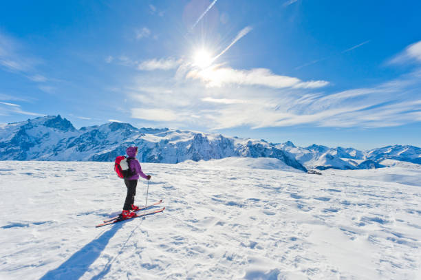 istock Skier Against Spectacular Mountainscape 155139330