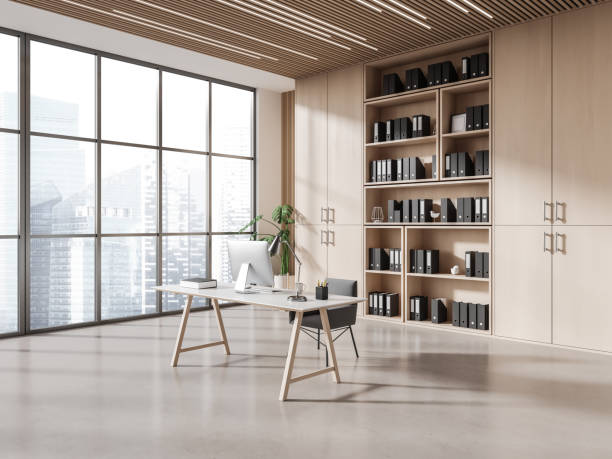 istock White and wooden CEO office interior 1551394942