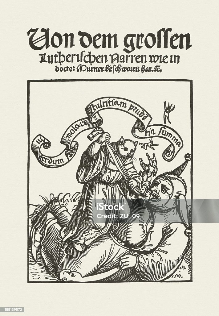 Vom Lutherischen Narren - Lizenzfrei Hofnarr Stock-Illustration