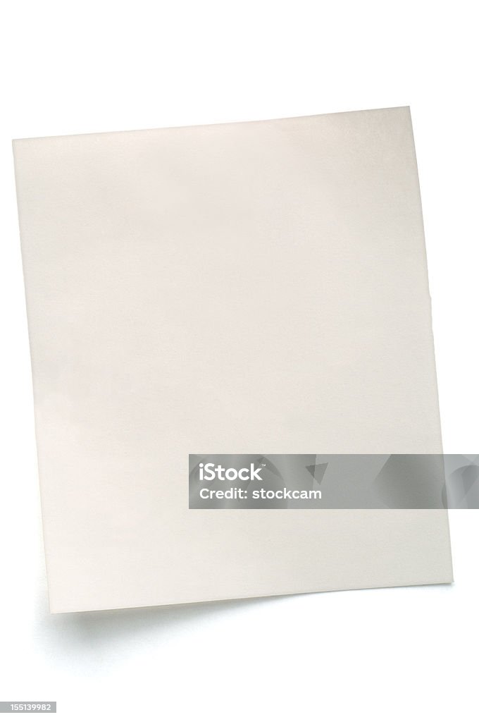 Vuoto nota Bianco carta - Foto stock royalty-free di Carta