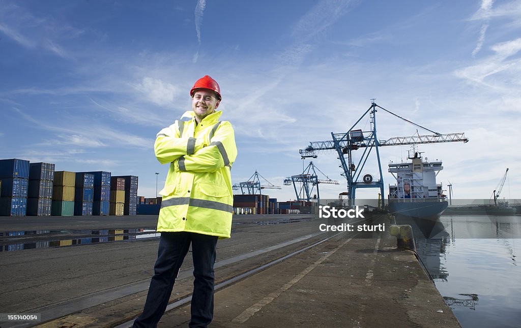 港湾労働者 - 造船所の労働者のロイヤリティフリーストックフォト