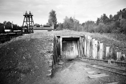 Coal mine entrance on the east side of Glasgow.