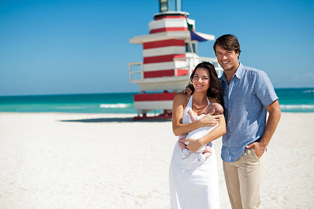 istock Young Family at Seashore Beach 155140754