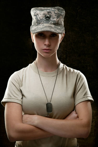istock Female American Soldier 155140833