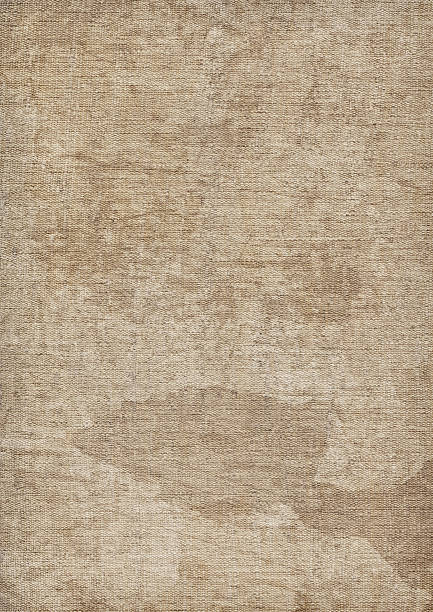 istock Hi-Res Artist's Unprimed Linen Duck Canvas Mottled Grunge Texture 155141064