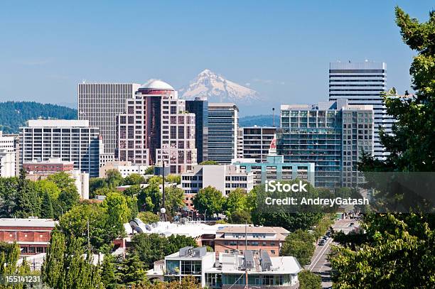 Skyline Von Portland Oregon Stockfoto und mehr Bilder von Portland - Oregon - Portland - Oregon, Stadtzentrum, Stadtsilhouette