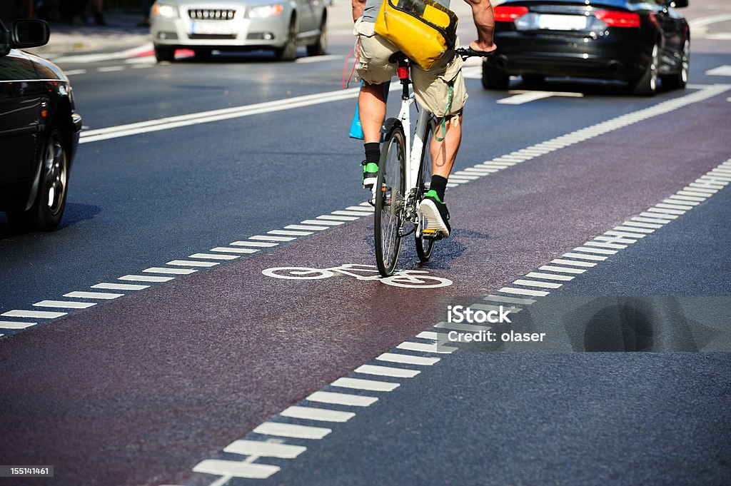 Fahrrad Straße und Verkehr - Lizenzfrei Fahrradweg Stock-Foto